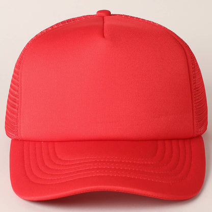 Fashion City - Solid Color Foam Mesh Back Trucker Hat