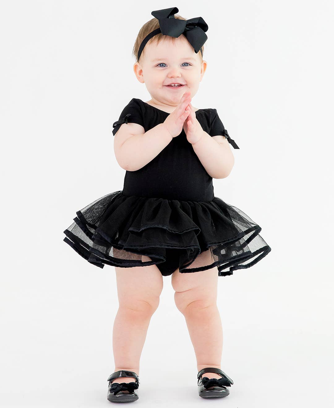 RuffleButts + RuggedButts - Girls Black Ballet Tutu Dance Leotard