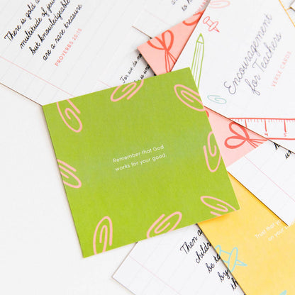 The Daily Grace Co - Encouragement for Teachers Verse Card Set