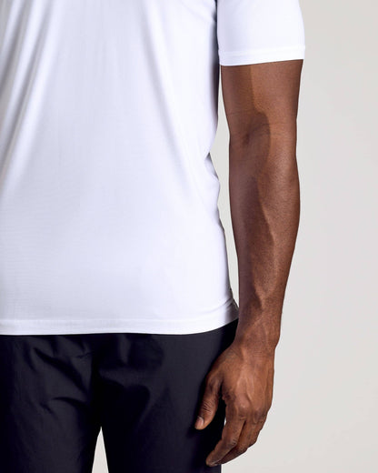 True Classic - White Short Sleeve Tall Active Polo
