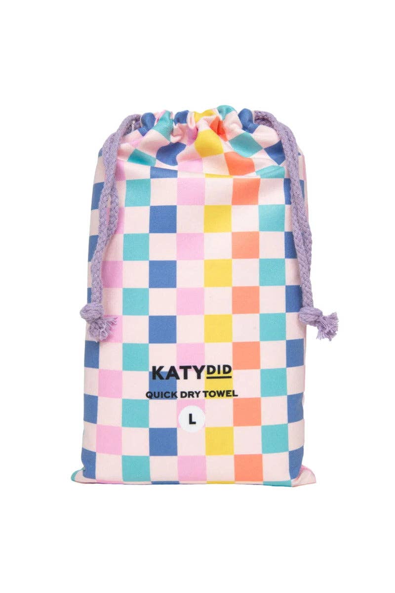 Katydid - Flowers & Check Quick Dry Towel