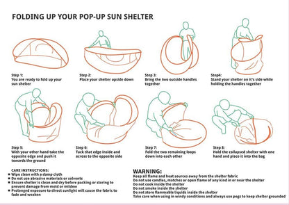 BARSUPPLY - Pop-Up Beach Tent With Carry Bag
