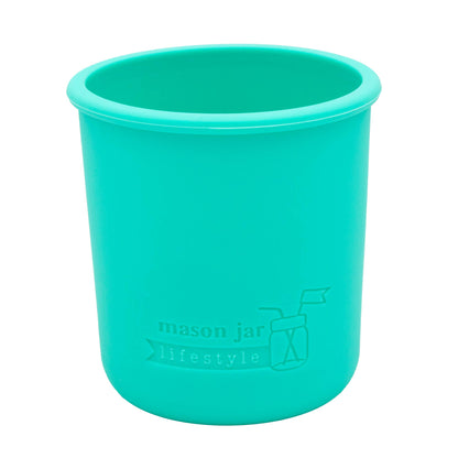 Mason Jar Lifestyle - Silicone Sleeve for Regular Mouth Half Pint 8oz Mason Jars