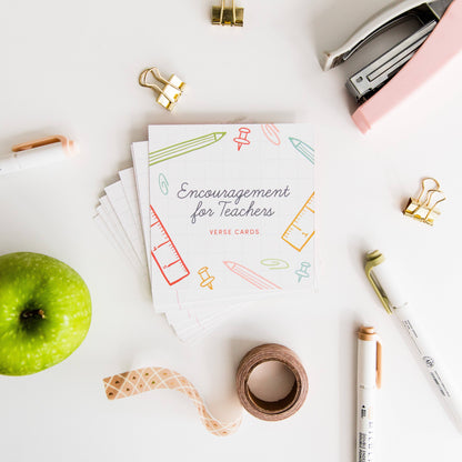 The Daily Grace Co - Encouragement for Teachers Verse Card Set