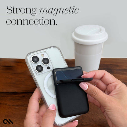 Case-Mate - Black MagSafe Leather Flip Wallet