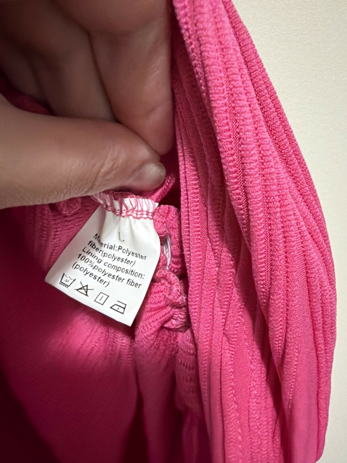 Pink off the shoulder dress- size large