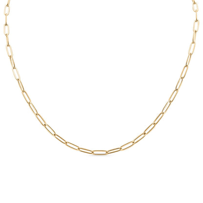 WJW - 18K Gold Paperclip Chain Necklace