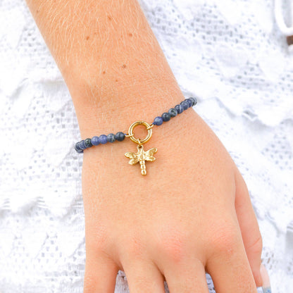 WJW - 18K Gold PVD Stainless Steel Dragonfly Charm
