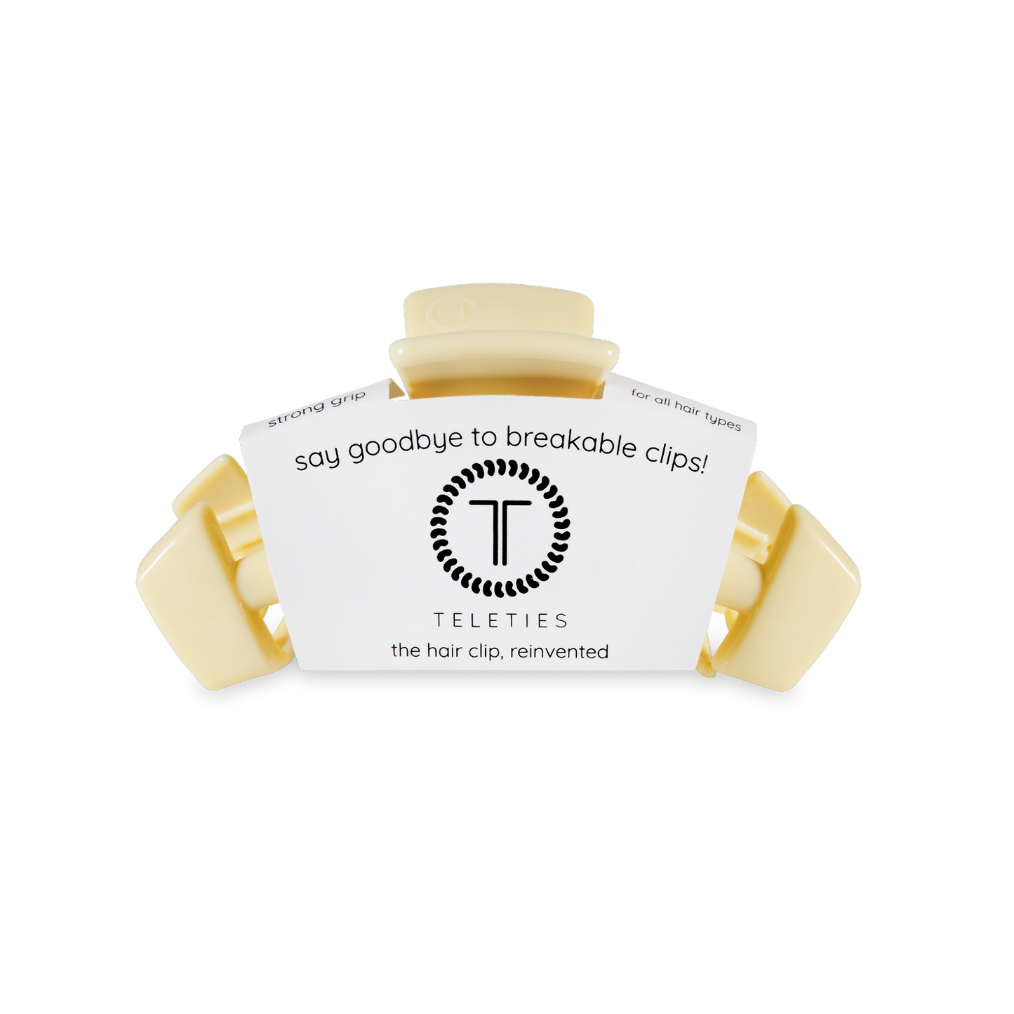 TELETIES - Classic Hair Clip | Small | Butter Yellow