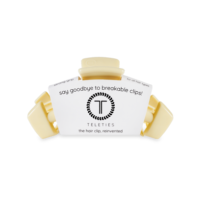 TELETIES - Classic Hair Clip | Small | Butter Yellow