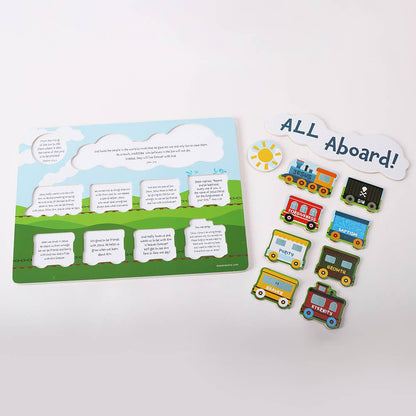 Swanson Christian Products - Wooden Puzzle  - Chunky Pieces - Plan of Salvation Train