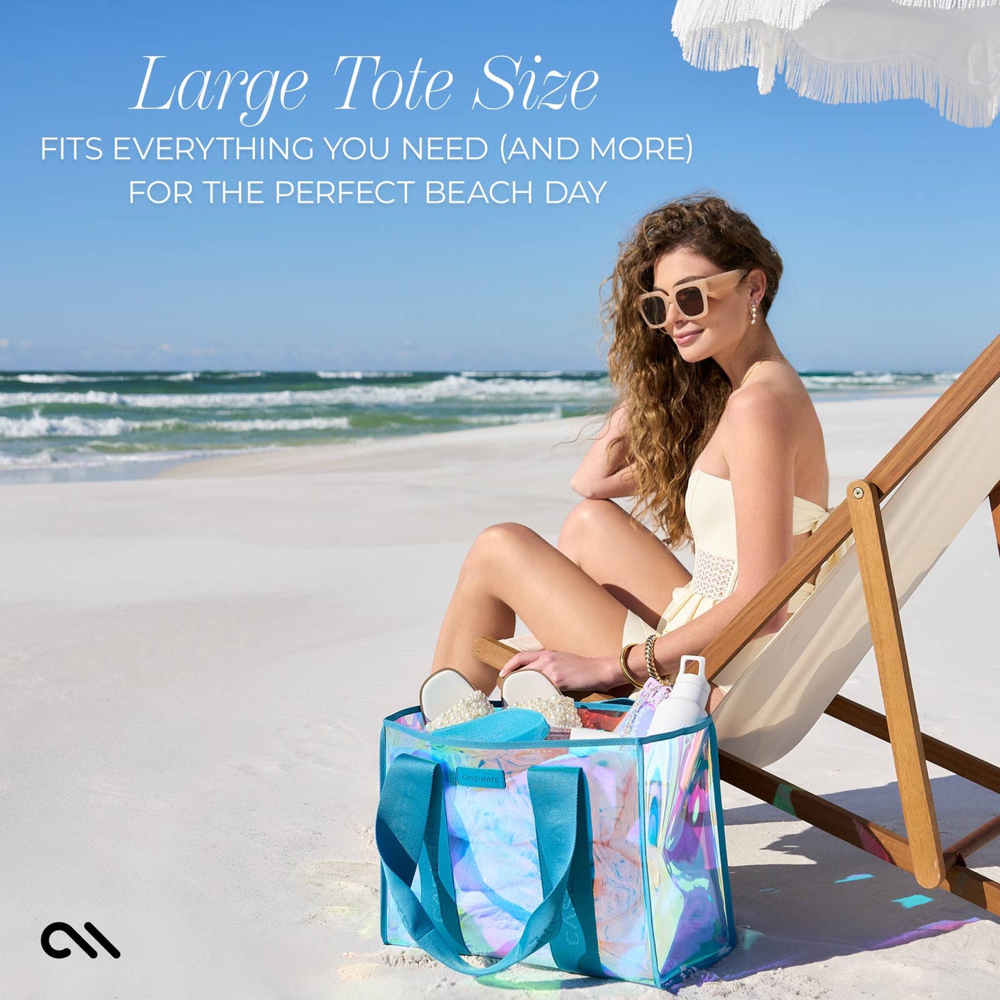 Case-Mate - Case-Mate Soap Bubble Beach Tote Shoulder Bag - Emerald Blue