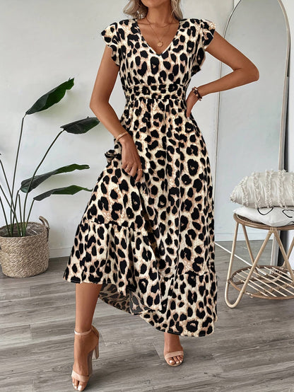 Wholesalesir - Printed Leopard Print Hugging Dress