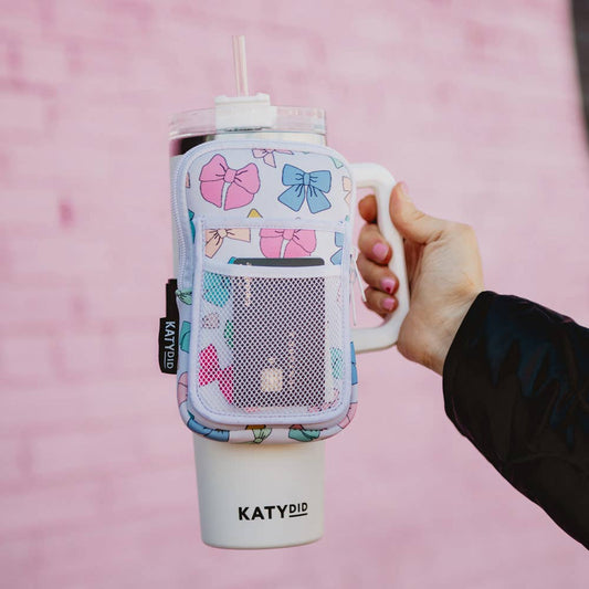 Katydid - Multicolored Coquette Bows Tumbler ZIPPER POUCH