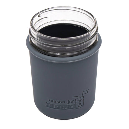 Mason Jar Lifestyle - Silicone Sleeve for Regular Mouth Half Pint 8oz Mason Jars