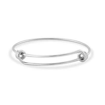 WJW - 10 Pack - 75mm Stainless Steel Expandable Bangle Bracelets