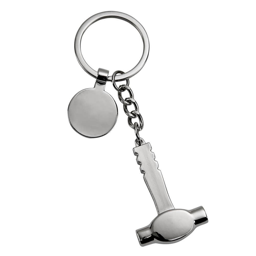 Creative Gifts International Inc. - Hammer Keychain with Engraving Tag, 4.5"