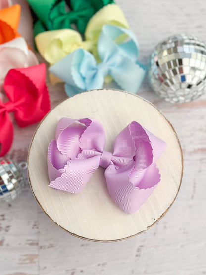 The Hair Bow Company - Classic Scalloped Bows - Alligator Clip - 4.5"