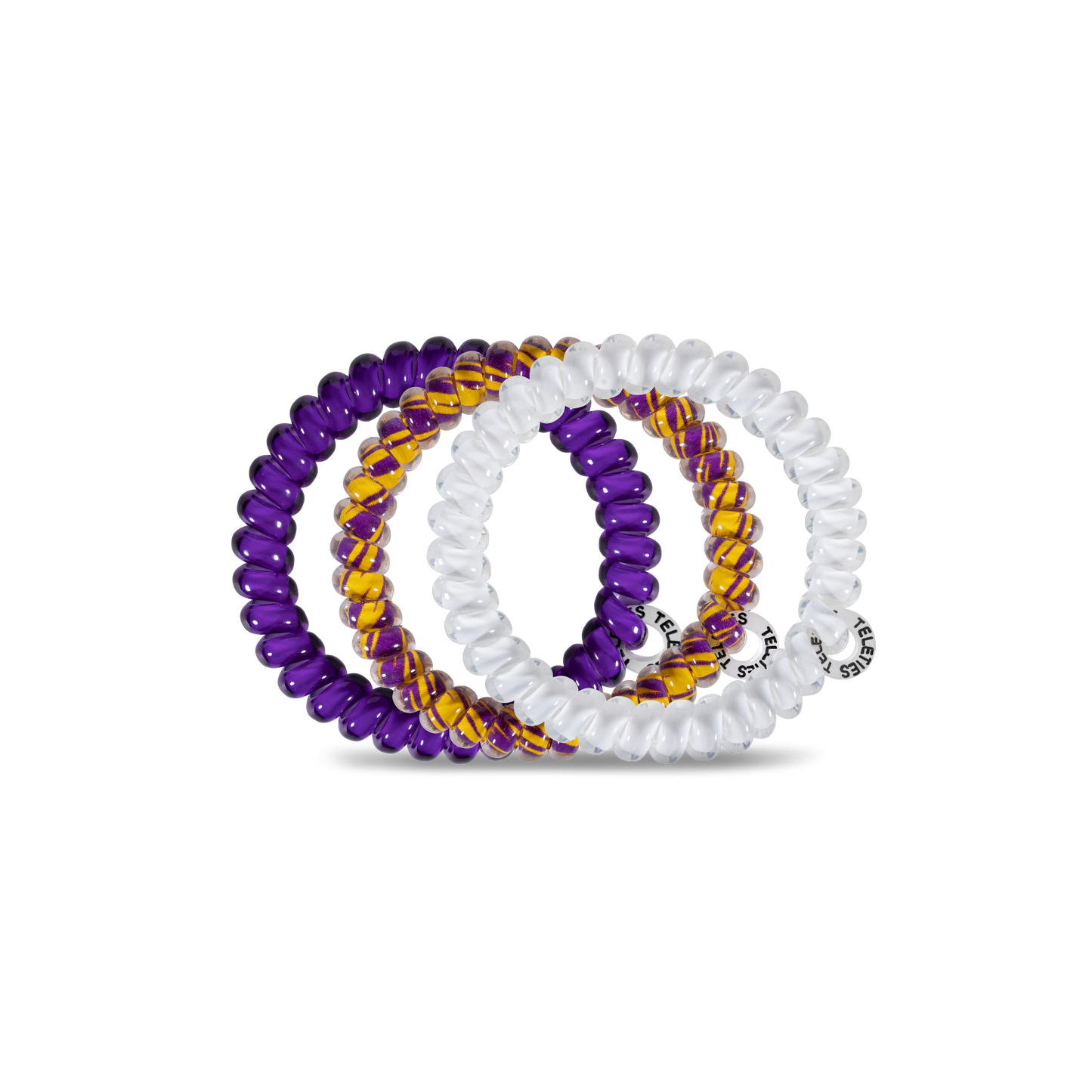 TELETIES - Spiral Hair Coils | Small | LSU Hair Ties