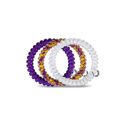 TELETIES - Spiral Hair Coils | Small | LSU Hair Ties