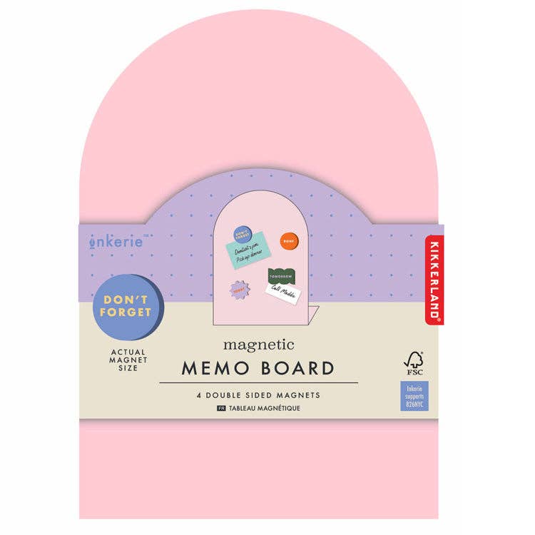 Kikkerland Design Inc - Inkerie Pink Magnetic Memo Board