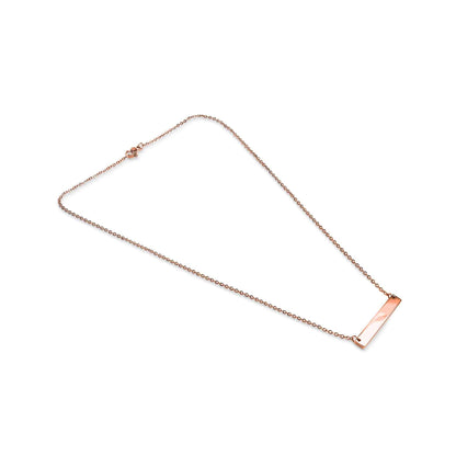 WJW - Polished Blank Stainless Steel Bar Necklace