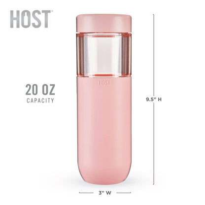 HOST - FREEZE™ Bottle Insulated w/ Active Cooling Gel - Blush