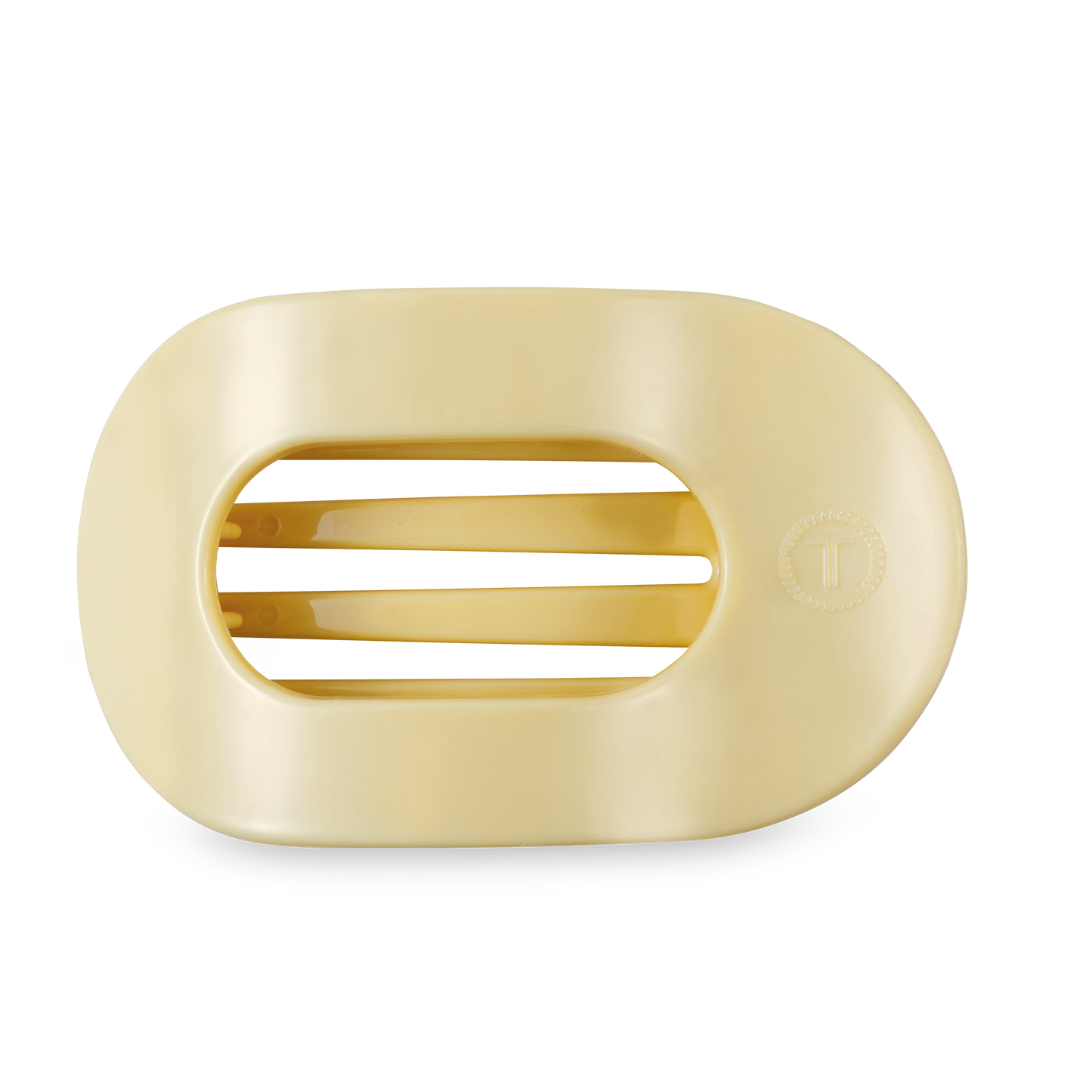 TELETIES - Flat Round Hair Clip | Large | Butter Yellow