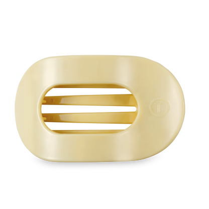TELETIES - Flat Round Hair Clip | Large | Butter Yellow