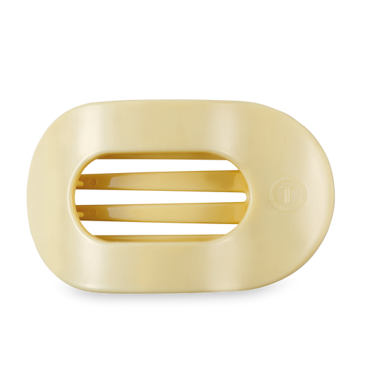 TELETIES - Flat Round Hair Clip | Large | Butter Yellow