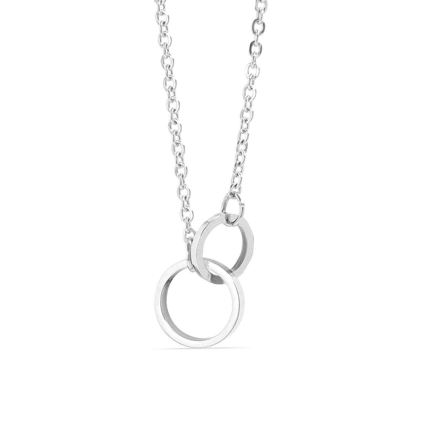 WJW - 18K Gold PVD Stainless Steel Interlocked Rings Necklace