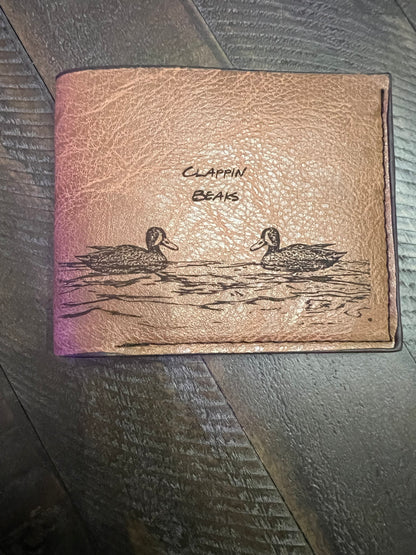 Clappin’ Beaks custom wallet (design 2)
