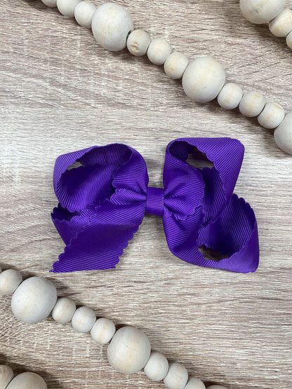 The Hair Bow Company - Classic Scalloped Bows - Alligator Clip - 4.5"