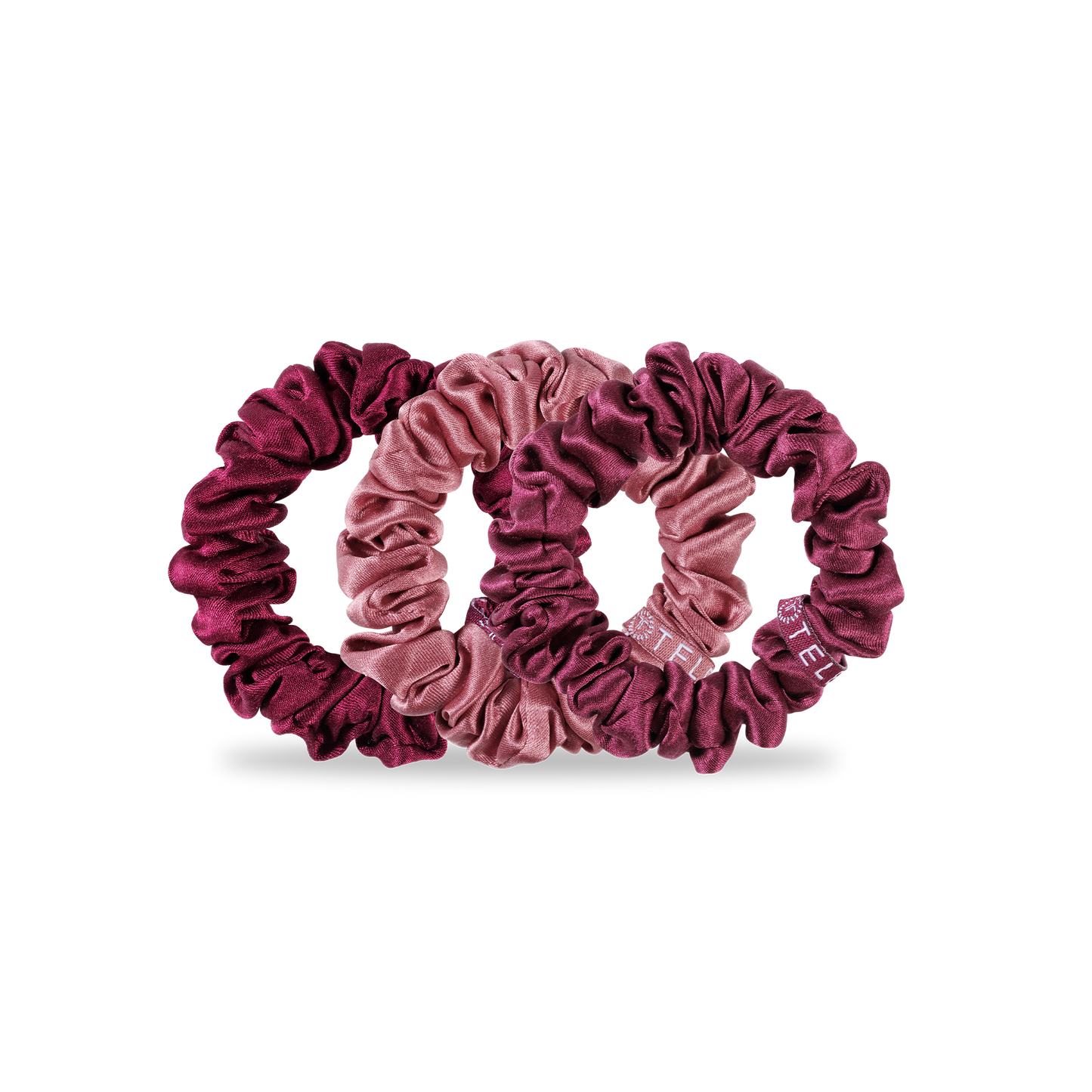 TELETIES - Silk Hair Scrunchie | Small | Burgundy Bliss