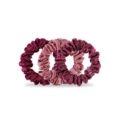TELETIES - Silk Hair Scrunchie | Small | Burgundy Bliss