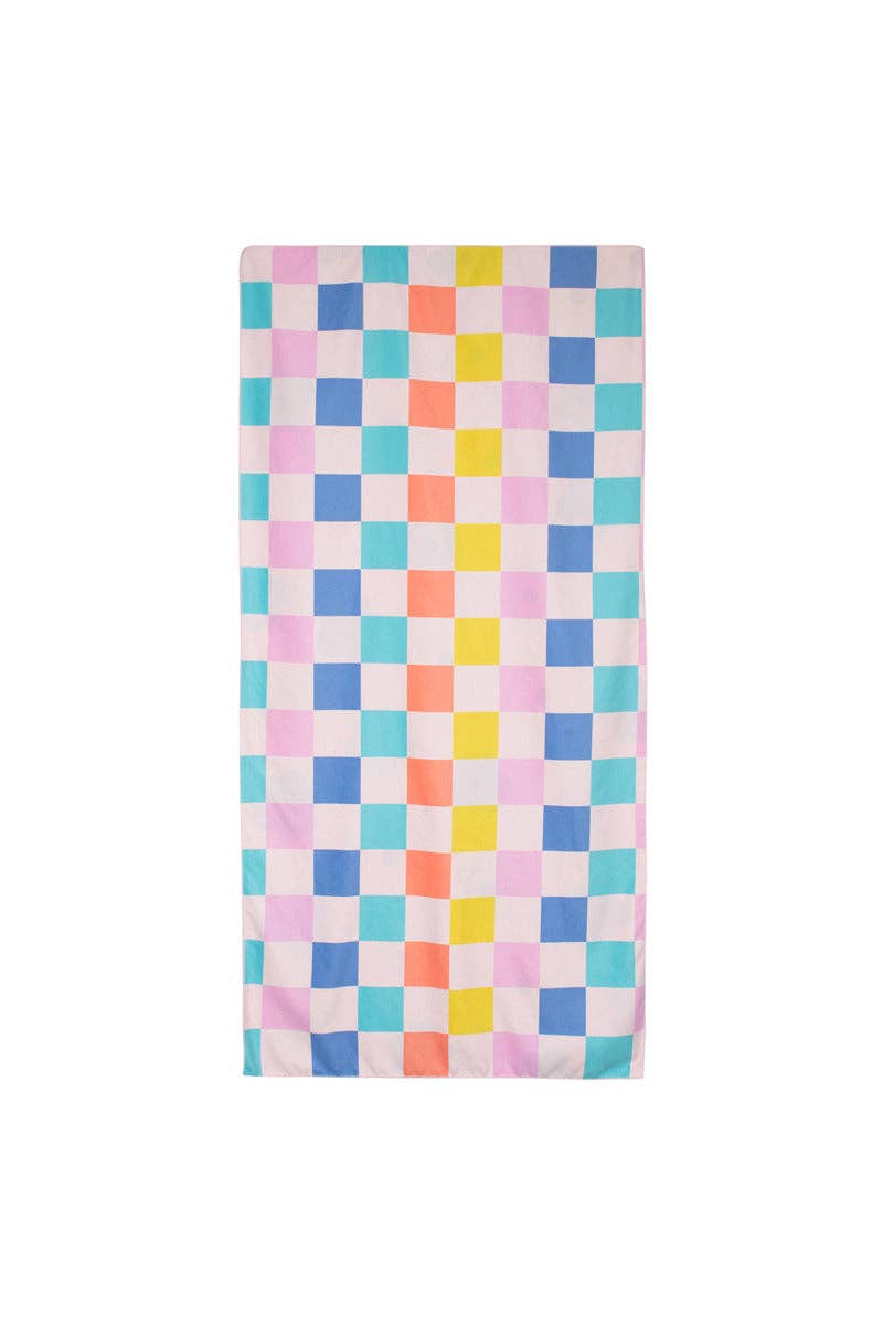 Katydid - Flowers & Check Quick Dry Towel
