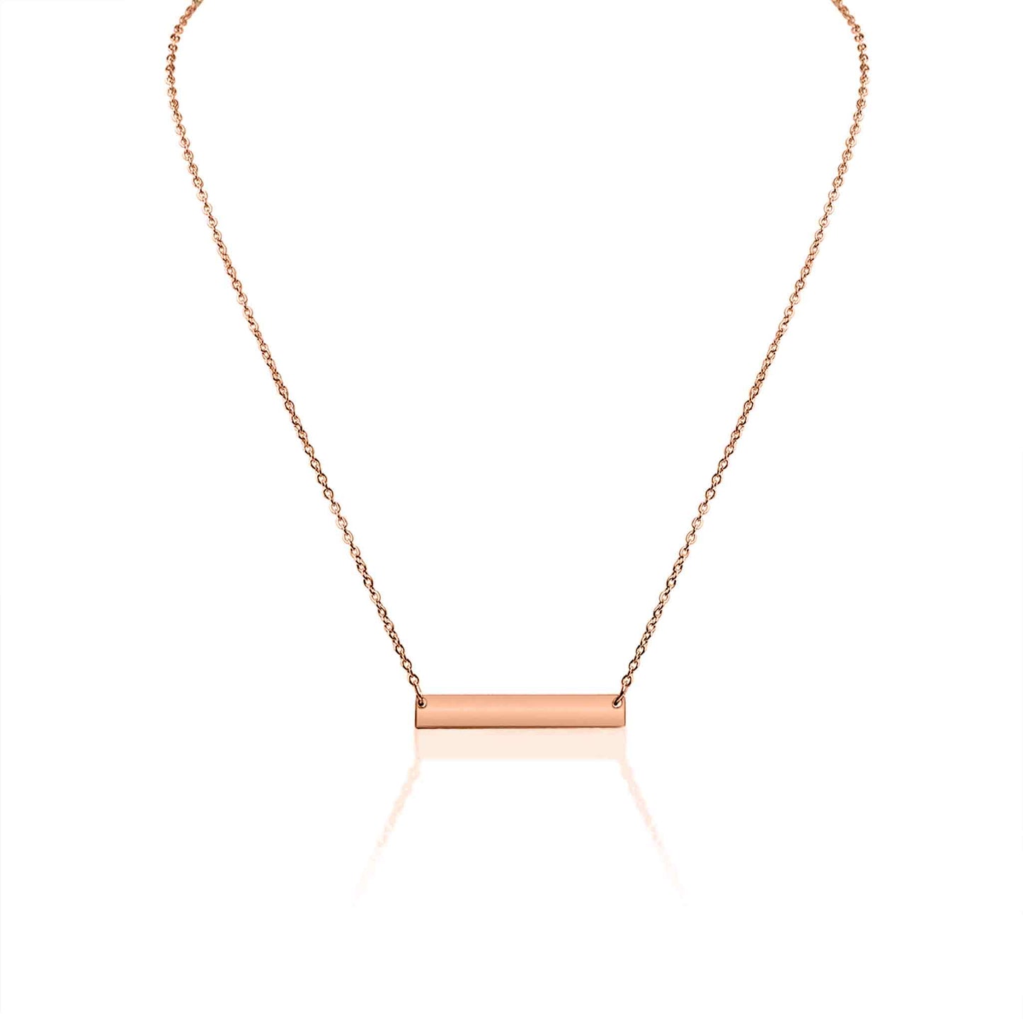 WJW - Polished Blank Stainless Steel Bar Necklace