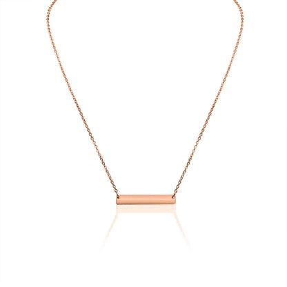 WJW - Polished Blank Stainless Steel Bar Necklace