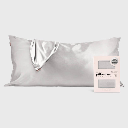 KITSCH - Satin Pillowcase King - Silver