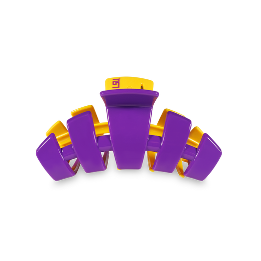 TELETIES - Classic College Hair Clip | Medium | LSU
