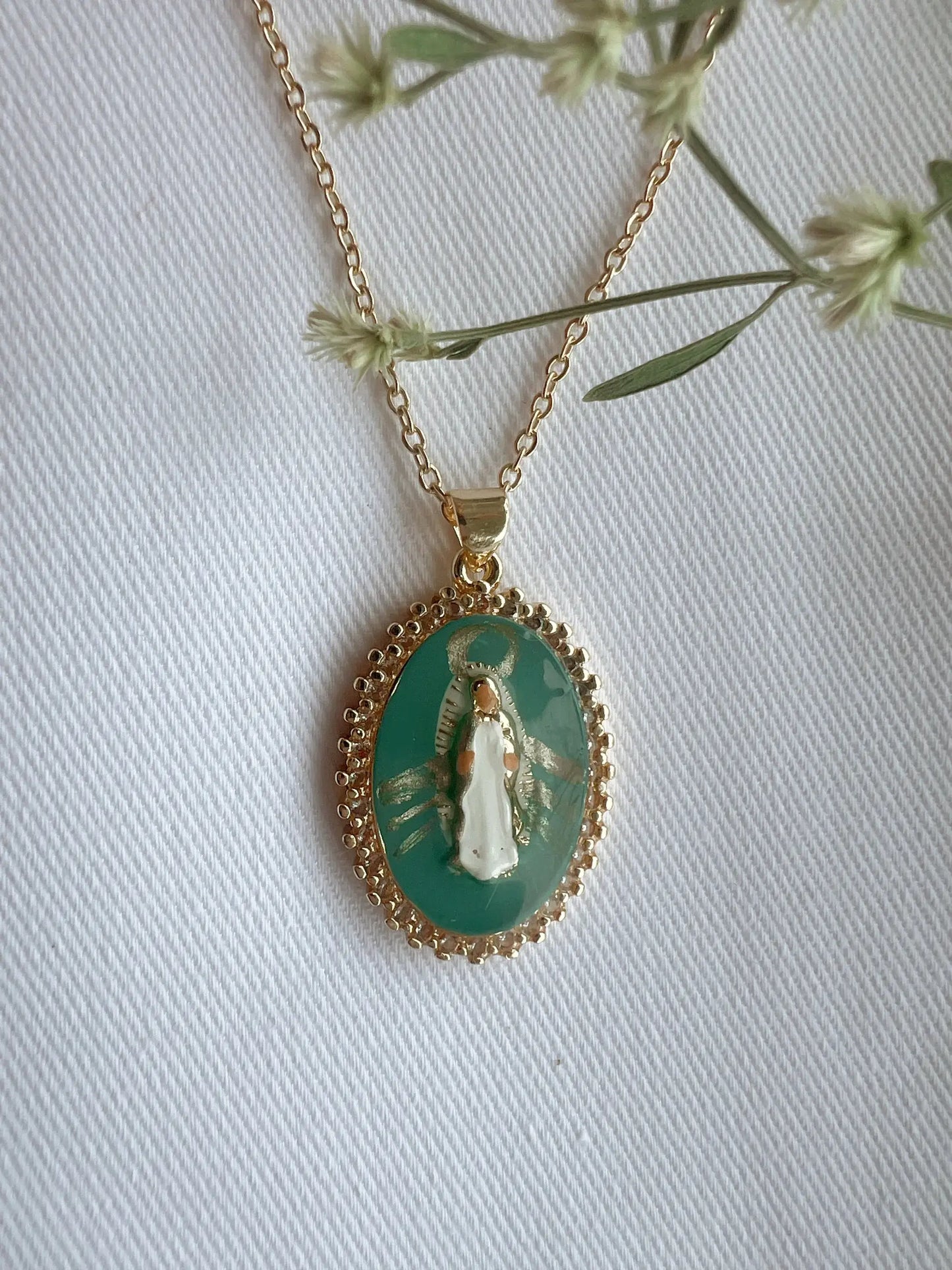 Harleigh Leonards Designs - Miraculous Medal (Medal of Our Lady of Graces) Necklace
