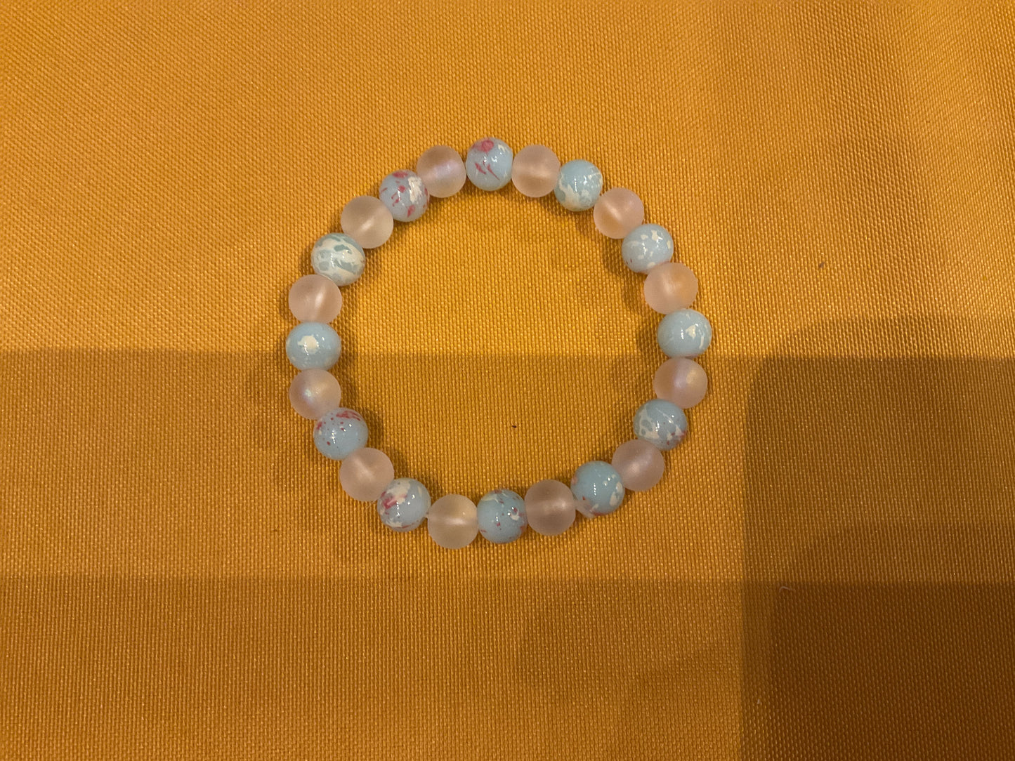 Glass bead bracelet