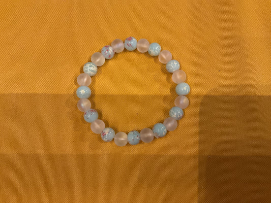 Glass bead bracelet