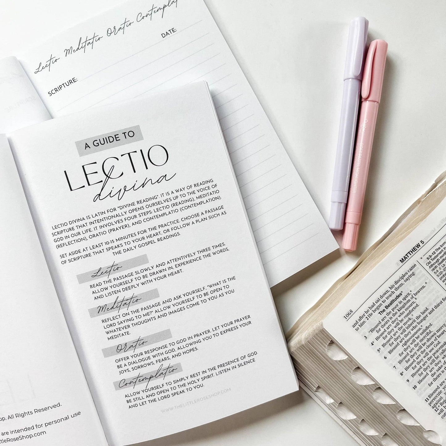 The Little Rose Shop - Lectio Divina Journal