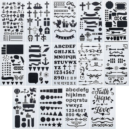 Mr. Pen - Creative Bible Journaling Stencil Set - 14 Sheets