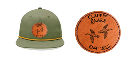 Custom Leather Patch, Decky 6032 Classic Rope Cap