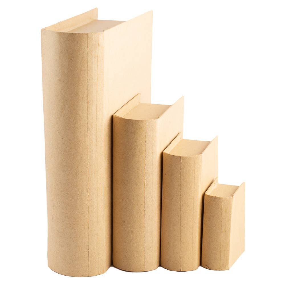 Factory Direct Craft - 4 piece Paper Mache Book Shaped Box Set