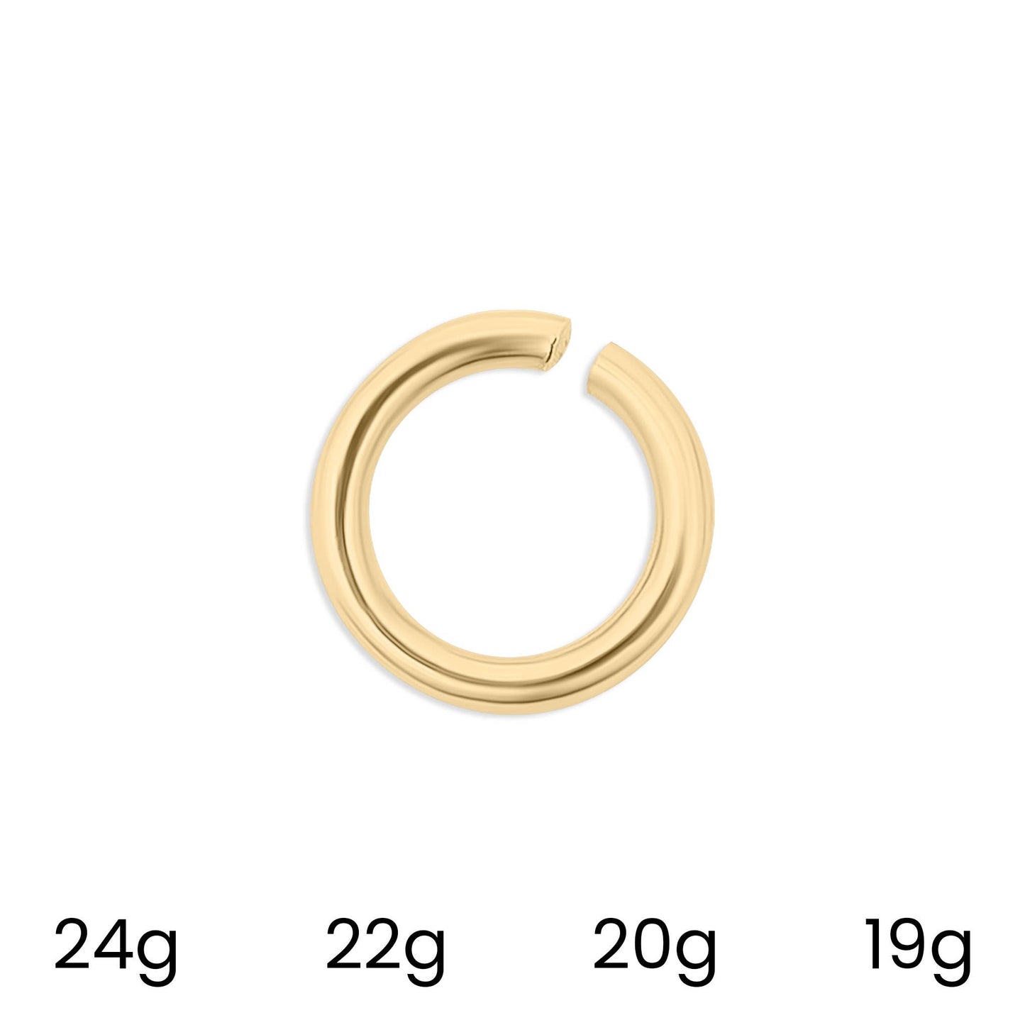 WJW - 100 Pack 18K Gold PVD Coated Jump Ring Connectors