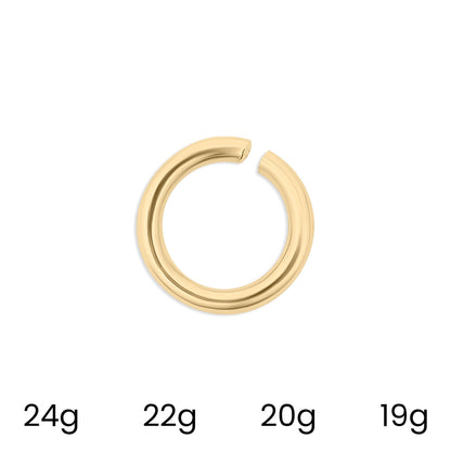 WJW - 100 Pack 18K Gold PVD Coated Jump Ring Connectors
