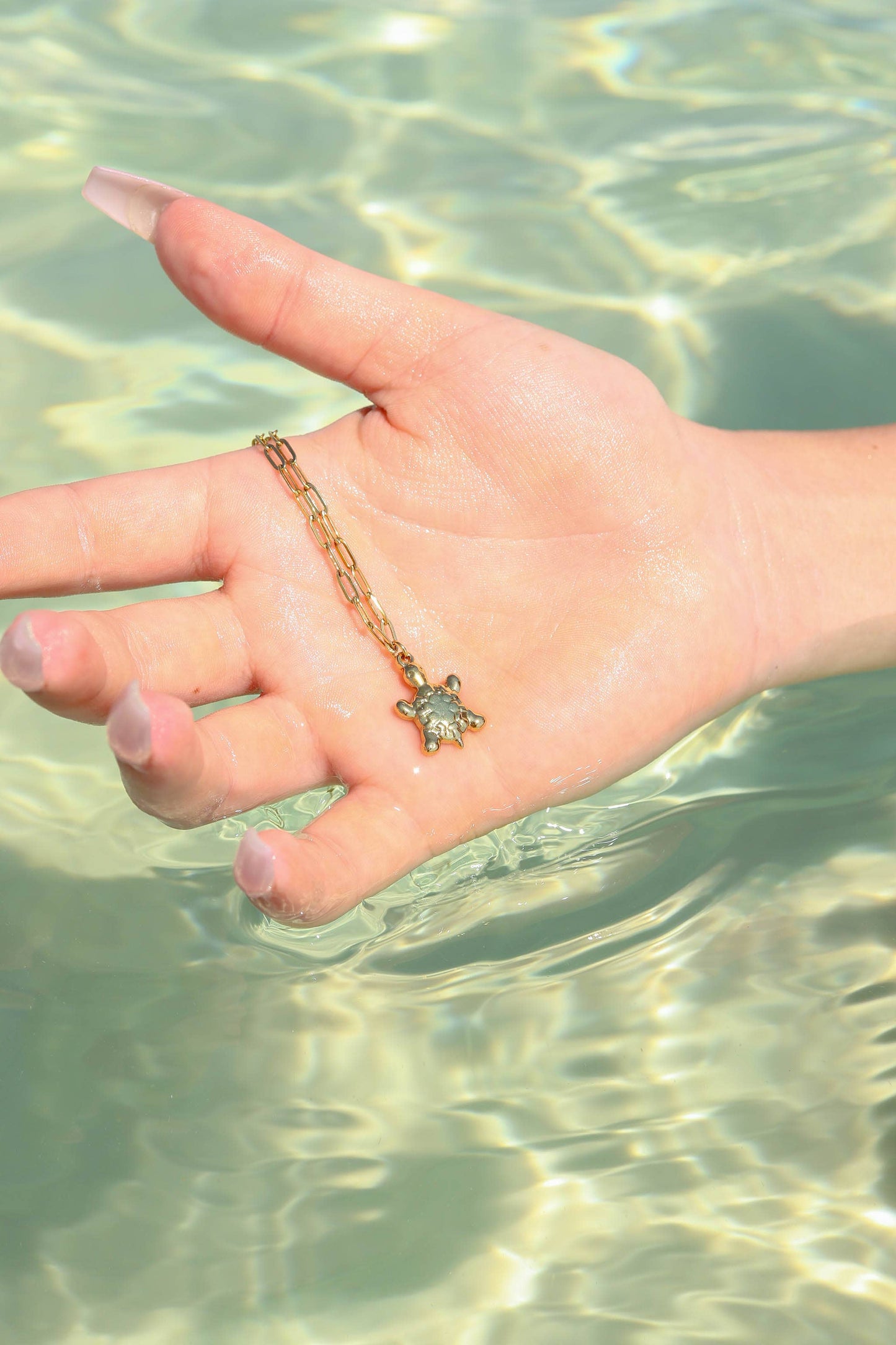 WJW - 18K Gold PVD Stainless Steel Sea Turtle Charm